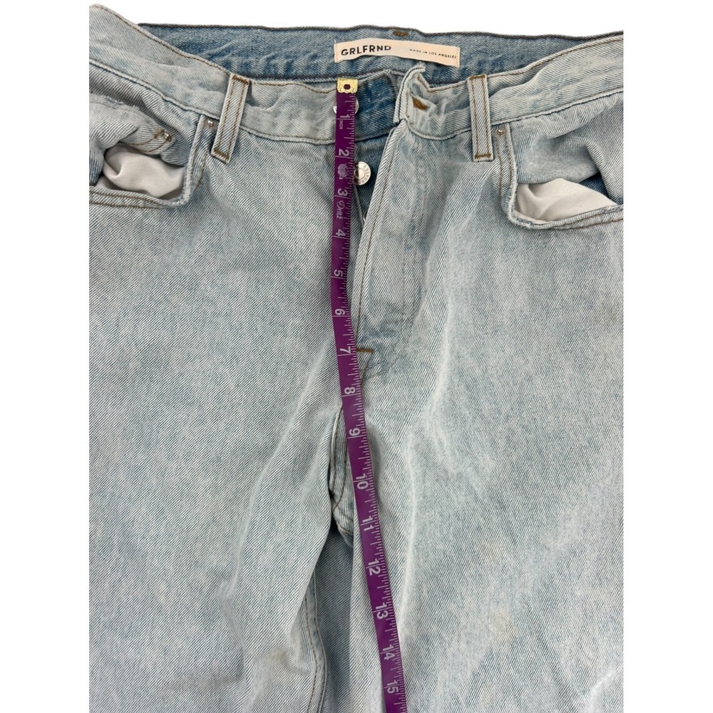 GRLFRND The Bella Low Rise Boyfriend Jeans Light Wash Distressed Echo Park 27 - Picture 7 of 12